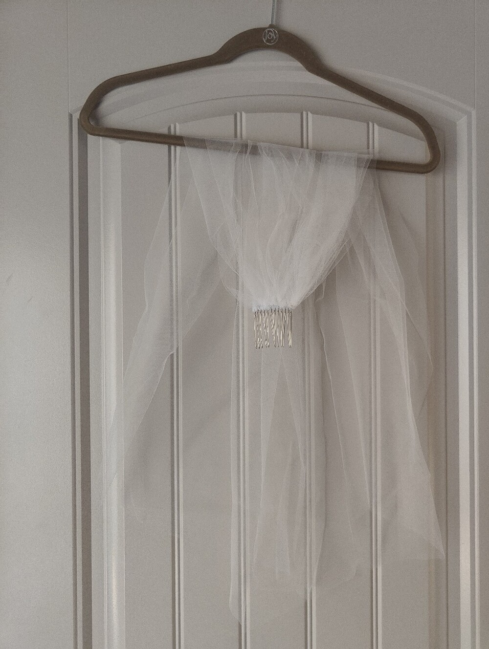 David's Bridal White Blusher veil